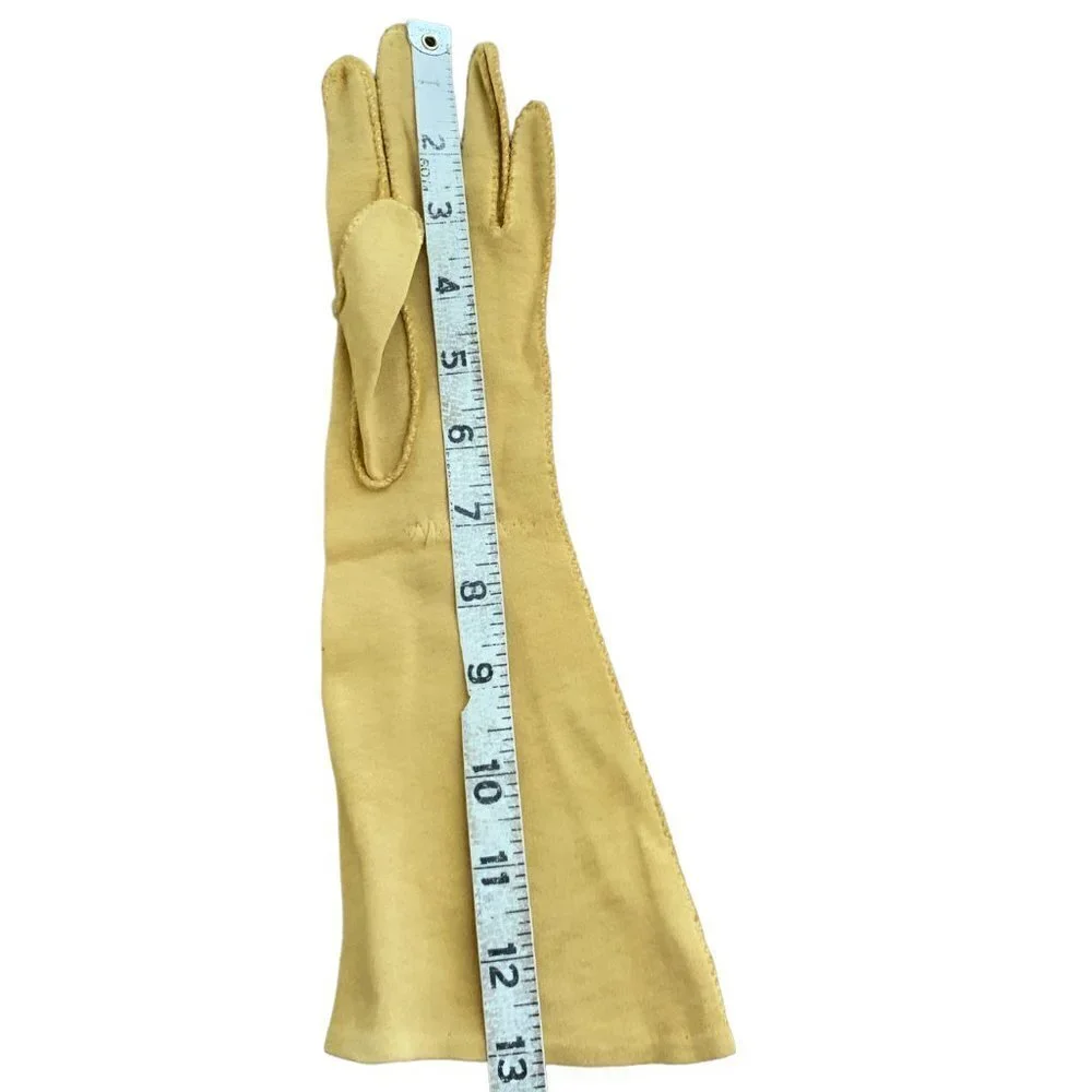 Vintage Mustard Suede‎ Trapunto Stitching 13
